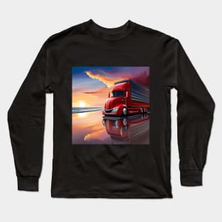 Big Rig Ocean Sunset Long Sleeve T-Shirt